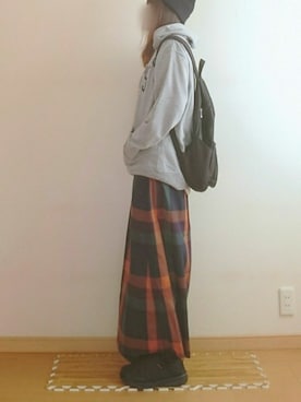 「ワークマン女子」｜「アイテム（スリッポン）」を使った、YKPさん（レディース・163cm）の冬コーディネート