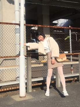 「スプリングSENSEOFPLACE」｜「アイテム（その他アウター）」を使った、ひなさん（レディース・163cm）の春コーディネート