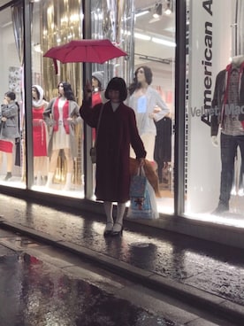 「白タイツ」｜「アイテム（その他）」を使った、ひなさん（レディース・163cm）の秋コーディネート