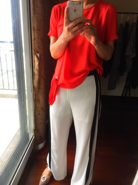 「MINIMUM（ミニマム）のアイテム（トップス）」を使った、午睡的猫的地盘さん（レディース・168cm）の春コーディネート