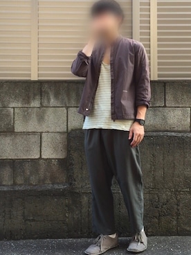 「Heritage stone（ヘリテイジストーン）のアイテム」を使った、わかめさん（メンズ・170cm）の夏コーディネート