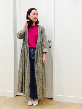 「スプリングSENSEOFPLACE」｜「アイテム（ワンピース/ドレス）」を使った、オオノさん（レディース・162cm）の春コーディネート