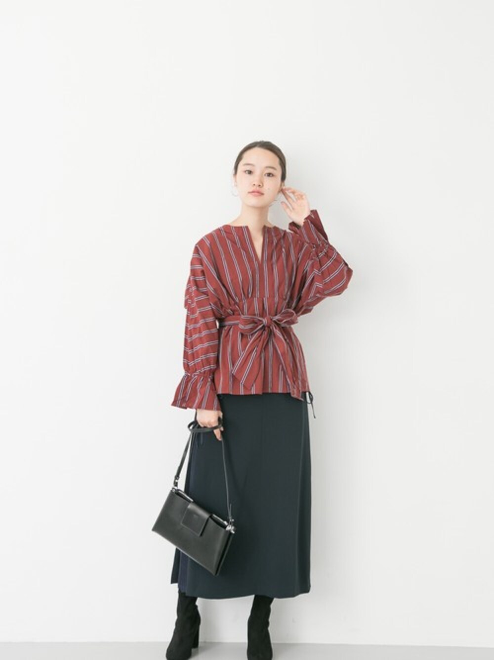 ne Quittez pas アーバンリサーチ 　別注ベルト付プルオーバー　黒 NE QUITTEZ PAS!（ヌキテパ）の「ne Quittez pas×URBAN RESEARCH