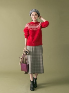 「YAHKI（ヤーキ）のYAHKI YH-132（ショルダーバッグ）」を使った、オオノさん（レディース・162cm）の秋コーディネート