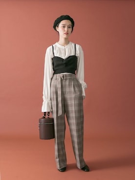 「URBAN RESEARCH（アーバンリサーチ）のアイテム（ハンチング/ベレー帽）」を使った、オオノさん（レディース・162cm）の冬コーディネート