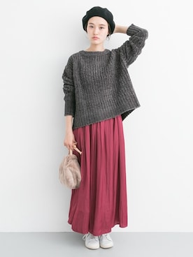 「URBAN RESEARCH（アーバンリサーチ）のアイテム（ハンチング/ベレー帽）」を使った、オオノさん（レディース・162cm）の秋コーディネート