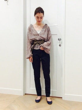 「arron（アローン）のアイテム」を使った、オオノさん（レディース・162cm）の冬コーディネート