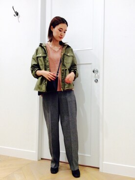 「URBAN RESEARCH ROSSO WOMEN（アーバンリサーチ　ロッソ）のアイテム（ブルゾン）」を使った、オオノさん（レディース・162cm）の秋コーディネート