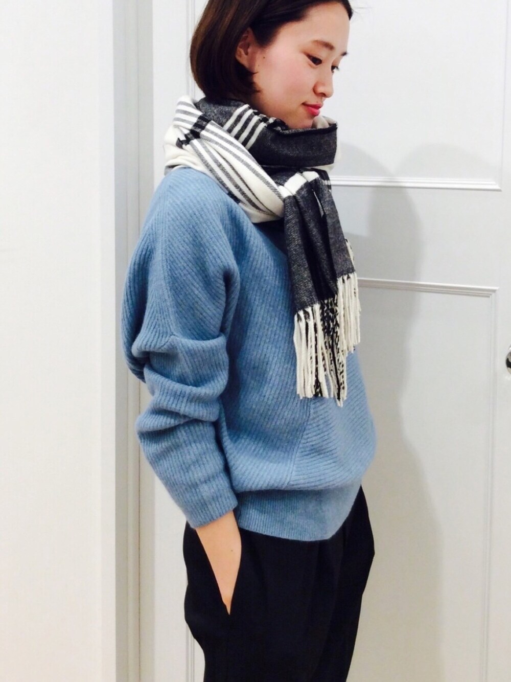 フォックスウール切替ニット URBAN RESEARCH ROSSO WOMEN（アーバンリサーチ ロッソ）の