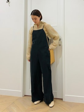 「スリッパ」｜「アイテム（ワンピース/ドレス）」を使った、オオノさん（レディース・162cm）の春コーディネート