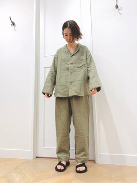 「URBAN RESEARCH（アーバンリサーチ）のアイテム（ルームウェア）」を使った、オオノさん（レディース・162cm）の秋コーディネート