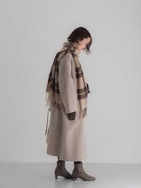 「URBAN RESEARCH（アーバンリサーチ）のアイテム（チェスターコート）」を使った、オオノさん（レディース・162cm）の冬コーディネート