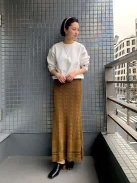 「URBAN RESEARCH（アーバンリサーチ）のアイテム（カチューシャ）」を使った、オオノさん（レディース・162cm）の冬コーディネート