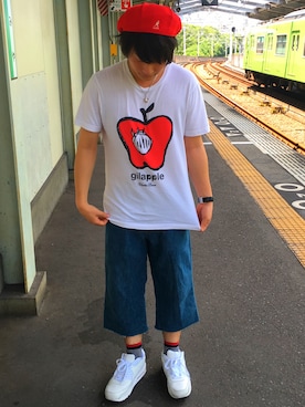 「カップル」｜「アイテム（ハンチング/ベレー帽）」を使った、りーたんさん（レディース・163cm）の冬コーディネート