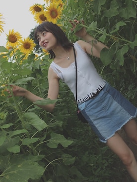 「chico_（チコ）のアイテム（スカート）」を使った、miyutaemさん（レディース・164cm）の夏コーディネート