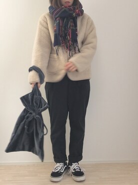 「DHOLIC（ディーホリック）のアイテム（その他アウター）」を使った、haさん（レディース・152cm）の冬コーディネート