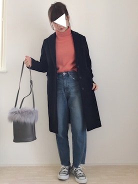 Vallombrosa チェスターコート SL.B 黒 追加》VALLOMBROSA チェスターコート◇を使った人気ファッション