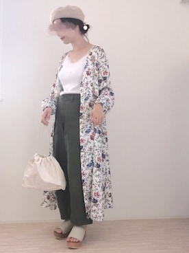 「A part by（アパートバイ）のアイテム（シャツワンピース）」を使った、haさん（レディース・152cm）の春コーディネート