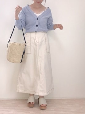 「amaca（アマカ）のアイテム」を使った、haさん（レディース・152cm）の春コーディネート