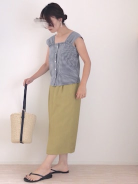 「amaca（アマカ）のアイテム」を使った、haさん（レディース・152cm）の夏コーディネート