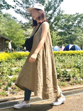 「Factor=（ファクターイコール）のアイテム（帽子）」を使った、haさん（レディース・152cm）の春コーディネート