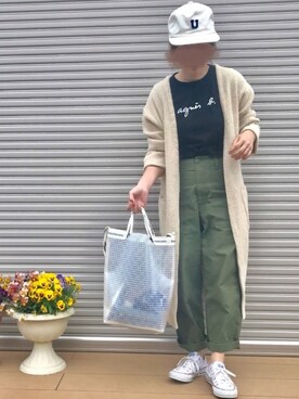 「Factor=（ファクターイコール）のアイテム（帽子）」を使った、haさん（レディース・152cm）の春コーディネート