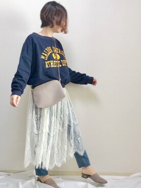 「レイヤードstyle」｜「アイテム（その他シューズ）」を使った、haさん（レディース・152cm）の冬コーディネート