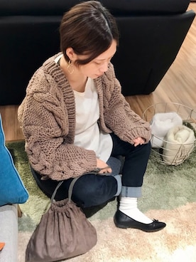 「アイテム（マタニティウェア/グッズ）」を使った、haさん（レディース・152cm）の冬コーディネート