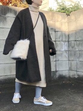「merrier BEAMS（メリアビームス）のアイテム」を使った、haさん（レディース・152cm）の冬コーディネート
