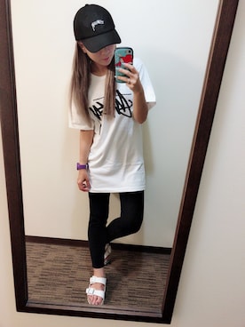 「アイテム（腕時計、パープル系）」を使った、Martha♡Yさん（レディース・149cm）の夏コーディネート