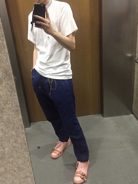 「SHAREEF（シャリーフ）のアイテム（スニーカー）」を使った、てぃさん（メンズ・176cm）の夏コーディネート