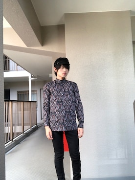 「Pretty Green（プリティーグリーン）のアイテム（帽子）」を使った、ペイズリーマニアさん（メンズ・171cm）の秋コーディネート