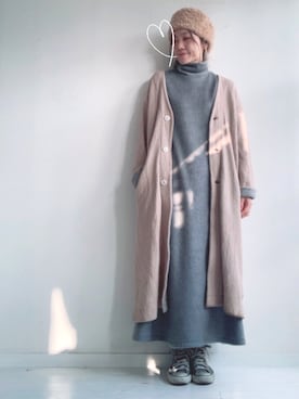 「poudoudou（プードゥドゥ）のアイテム」を使った、saccoさん（レディース・163cm）の秋コーディネート