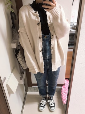 「cepo（セポ）のアイテム（オールインワン・サロペット）」を使った、Ёмικο さん（レディース・161cm）の冬コーディネート