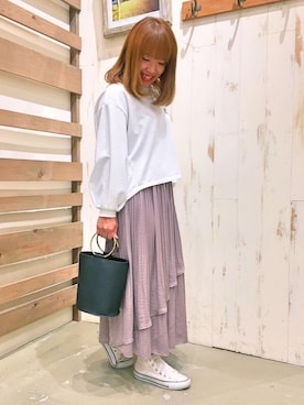 Miwa Uedaさん（レディース・153cm）の春コーディネート