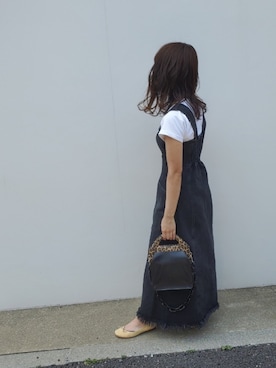 「Casselini（キャセリーニ）のCasselini / 2wayアニマルボックスバッグ（ショルダーバッグ、その他）」を使った、杉本潤香さん（レディース・152cm）の春コーディネート