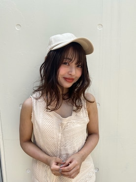 「リボンキャップ」｜杉本潤香さん（レディース・152cm）の春コーディネート