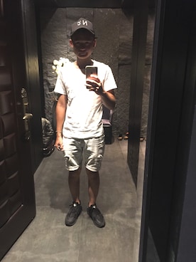 「OriginalFake（オリジナルフェイク）のアイテム」を使った、柯燦さん（メンズ・170cm）の秋コーディネート