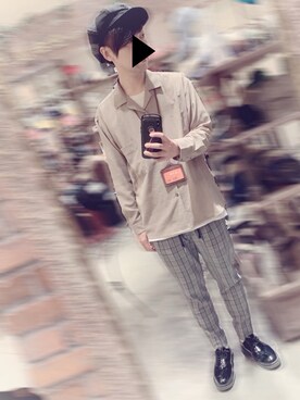 「Ruben（ルーベン）のアイテム（キャスケット）」を使った、nkさん（メンズ・170cm）の春コーディネート