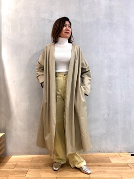「シルバーシューズ」｜「アイテム（その他アウター）」を使った、kanamiさん（レディース・155cm）の冬コーディネート