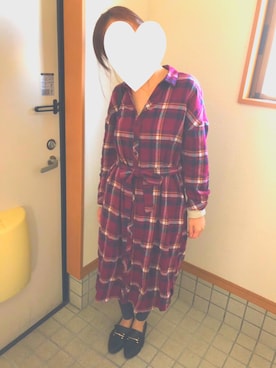 「GORGE（ゴージ）のアイテム（ワンピース/ドレス）」を使った、ゆうさん（レディース・158cm）の冬コーディネート