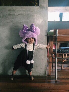 「wearhalloween2017」｜「アイテム（オールインワン・サロペット）」を使った、ninicoさん（キッズ・80cm）の秋コーディネート