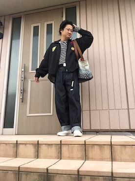 「neonsign」｜「アイテム（ブルゾン）」を使った、いえちゃんさん（メンズ・173cm）の秋コーディネート
