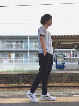 「STANDARD＋ SELECT（スタンダードプラスセレクト）のアイテム」を使った、えさん（メンズ・169cm）の夏コーディネート