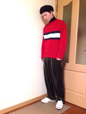 「CONVERSE（コンバース）のCONVERSE コンバース ジャック パーセル / JACK PURCEL（スニーカー）」を使った、ここたさん（メンズ・172cm）の冬コーディネート