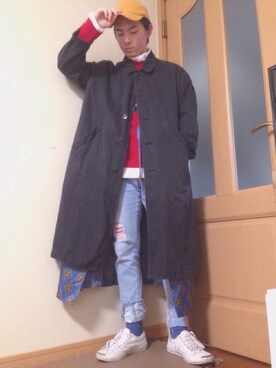 「CONVERSE（コンバース）のCONVERSE コンバース ジャック パーセル / JACK PURCEL（スニーカー）」を使った、ここたさん（メンズ・172cm）の冬コーディネート