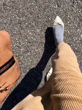 「URBAN RESEARCH DOORS WOMENS（アーバンリサーチ ドアーズ ウィメンズ）のアイテム（バレエシューズ）」を使った、KUMIさん（レディース・160cm）の冬コーディネート