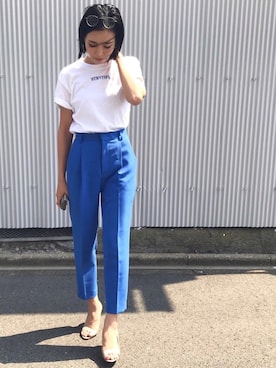 「KEY（キイ）のアイテム（トップス）」を使った、KUMIさん（レディース・160cm）の夏コーディネート