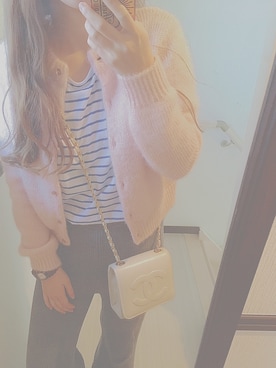 「リブニットパンツ」｜みさん（レディース・154cm）の冬コーディネート