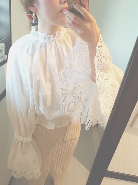 「アイテム（イヤリング）」を使った、みさん（レディース・154cm・20代）の秋コーディネート